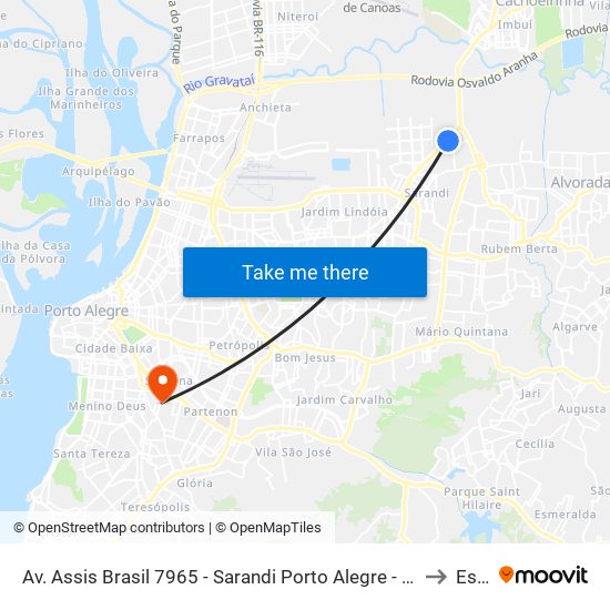 Av. Assis Brasil 7965 - Sarandi Porto Alegre - Rs 91140-001 Brasil to Espm map