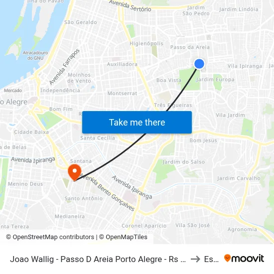 Joao Wallig - Passo D Areia Porto Alegre - Rs 91340-001 Brasil to Espm map