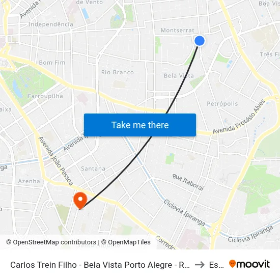 Carlos Trein Filho - Bela Vista Porto Alegre - Rs 90450-010 Brasil to Espm map