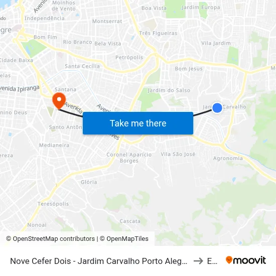 Nove Cefer Dois - Jardim Carvalho Porto Alegre - Rs 91430-302 Brasil to Espm map