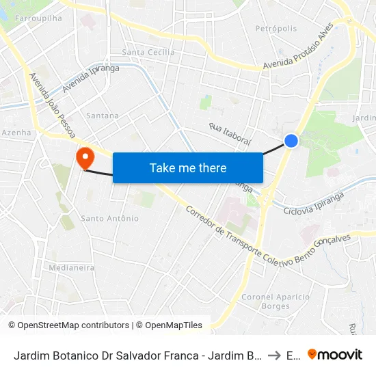 Jardim Botanico Dr Salvador Franca - Jardim Botânico Porto Alegre - Rs 90450-190 Brasil to Espm map