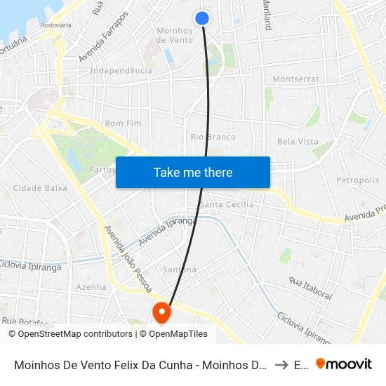 Moinhos De Vento Felix Da Cunha - Moinhos De Vento Porto Alegre - Rs 91030-280 Brasil to Espm map