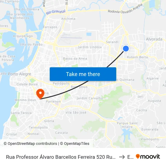 Rua Professor Álvaro Barcellos Ferreira 520 Rubem Berta Porto Alegre - Rio Grande Do Sul 91180 Brasil to Espm map