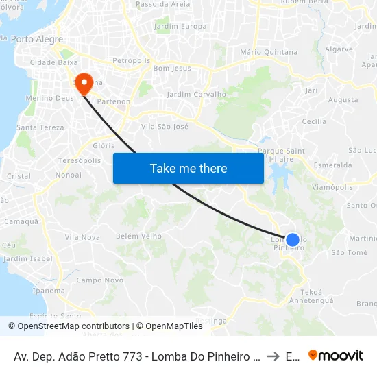 Av. Dep. Adão Pretto 773 - Lomba Do Pinheiro Porto Alegre - Rs 91570-730 Brasil to Espm map