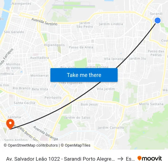 Av. Salvador Leão 1022 - Sarandi Porto Alegre - Rs 91130-700 Brasil to Espm map