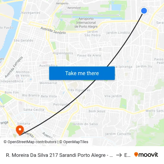 R. Moreira Da Silva 217 Sarandi Porto Alegre - Rio Grande Do Sul 91110-360 Brasil to Espm map