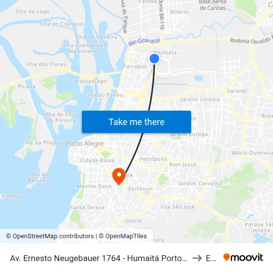 Av. Ernesto Neugebauer 1764 - Humaitá Porto Alegre - Rs 90250-140 Brasil to Espm map