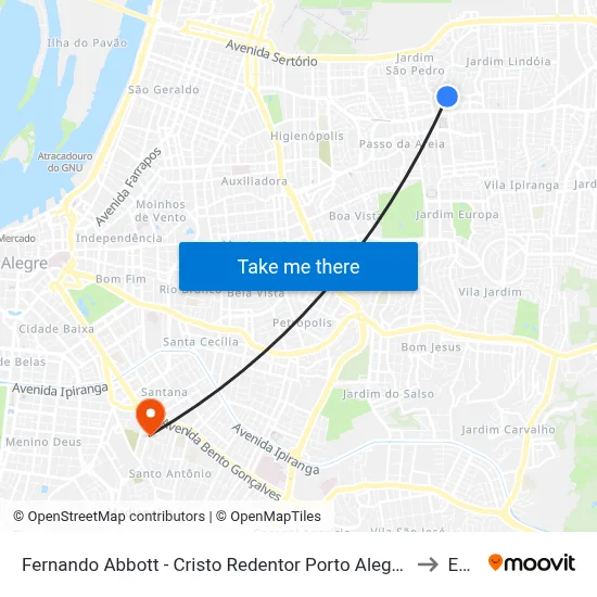 Fernando Abbott - Cristo Redentor Porto Alegre - Rs 91010-004 Brasil to Espm map