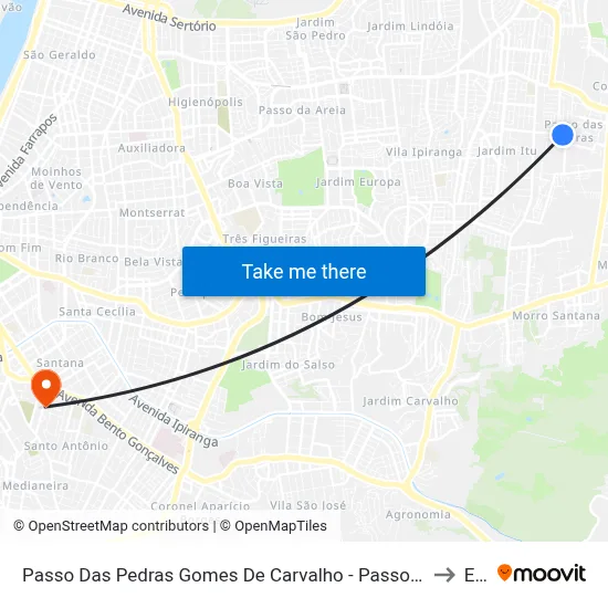Passo Das Pedras Gomes De Carvalho - Passo Das Pedras Porto Alegre - Rs 91230-370 Brasil to Espm map