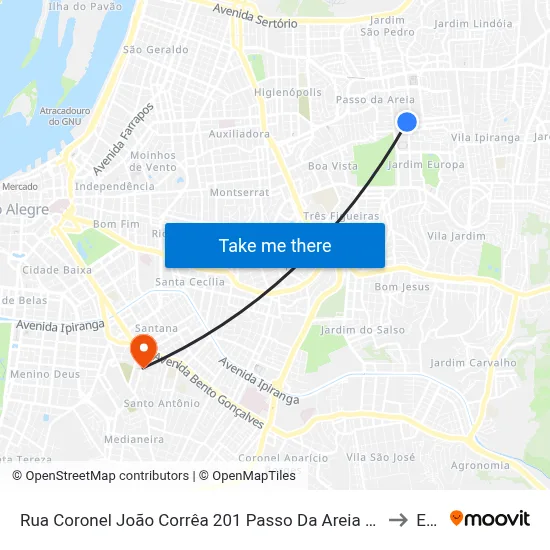 Rua Coronel João Corrêa 201 Passo Da Areia Porto Alegre - Rs 91350-190 Brasil to Espm map