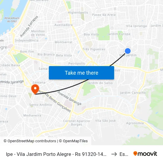 Ipe - Vila Jardim Porto Alegre - Rs 91320-140 Brasil to Espm map