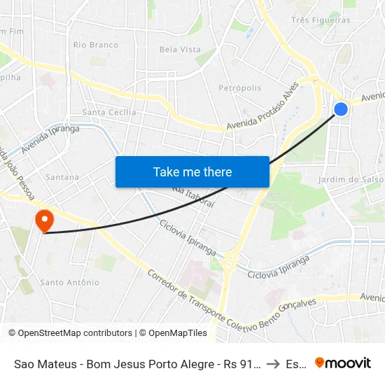 Sao Mateus - Bom Jesus Porto Alegre - Rs 91420-500 Brasil to Espm map