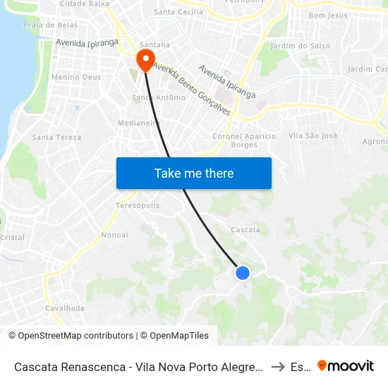 Cascata Renascenca - Vila Nova Porto Alegre - Rs 91712-370 Brasil to Espm map