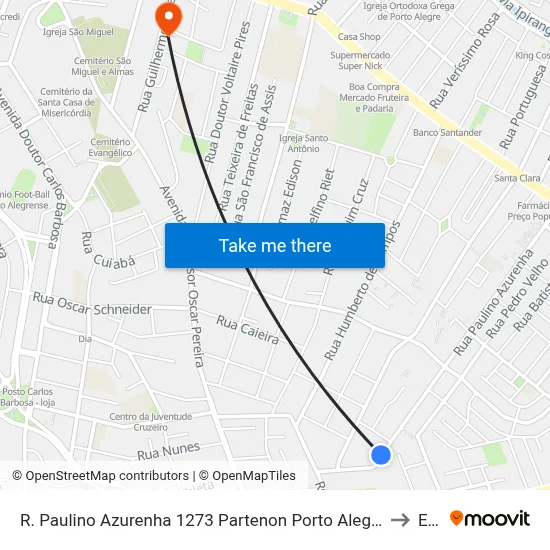 R. Paulino Azurenha 1273 Partenon Porto Alegre - Rio Grande Do Sul 90680-240 Brasil to Espm map