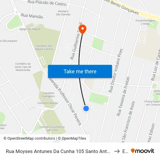 Rua Moyses Antunes Da Cunha 105 Santo Antônio Porto Alegre - Rio Grande Do Sul 90640 Brasil to Espm map