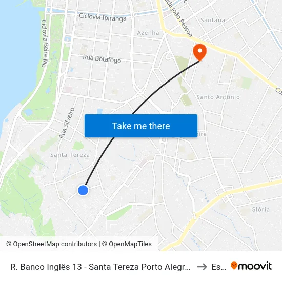 R. Banco Inglês 13 - Santa Tereza Porto Alegre - Rs 90840-600 Brasil to Espm map