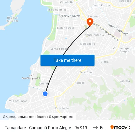 Tamandare - Camaquã Porto Alegre - Rs 91910-620 Brasil to Espm map