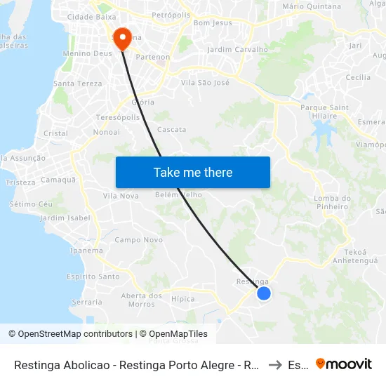 Restinga Abolicao - Restinga Porto Alegre - Rs 91790-230 Brasil to Espm map