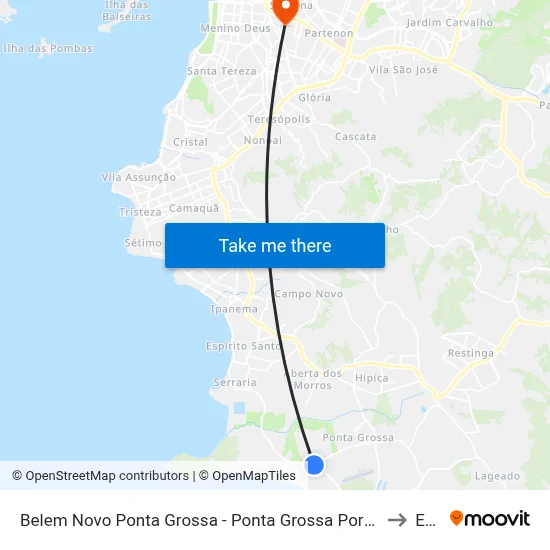 Belem Novo Ponta Grossa - Ponta Grossa Porto Alegre - Rs 91780-590 Brasil to Espm map