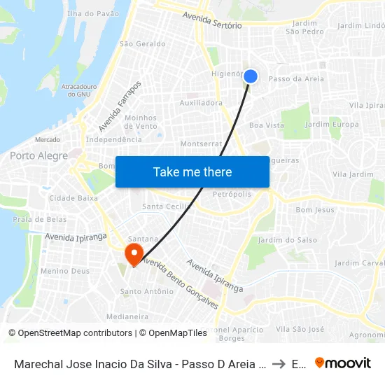 Marechal Jose Inacio Da Silva - Passo D Areia Porto Alegre - Rs 90520-280 Brasil to Espm map