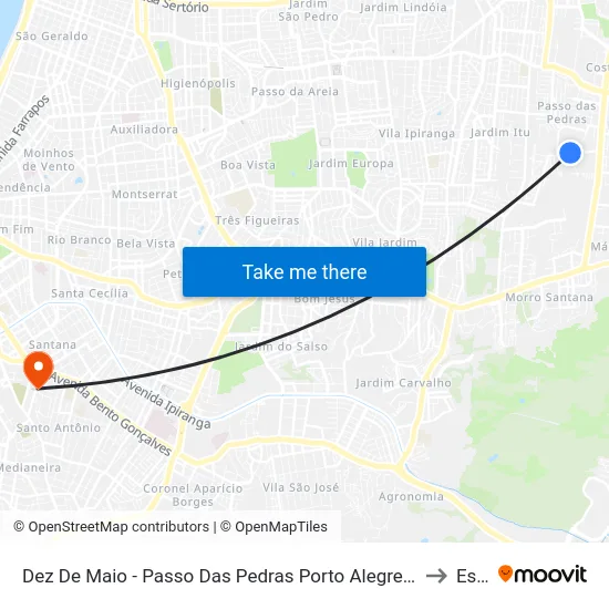 Dez De Maio - Passo Das Pedras Porto Alegre - Rs 91230-580 Brasil to Espm map
