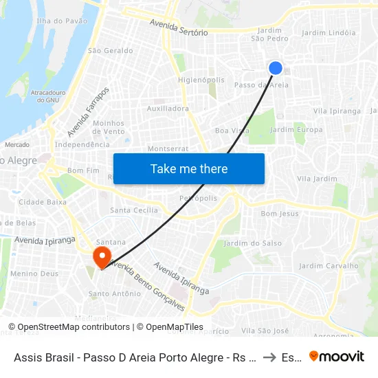 Assis Brasil - Passo D Areia Porto Alegre - Rs 91010-004 Brasil to Espm map