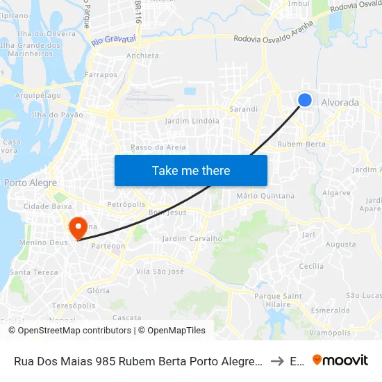 Rua Dos Maias 985 Rubem Berta Porto Alegre - Rio Grande Do Sul 91170-200 Brasil to Espm map