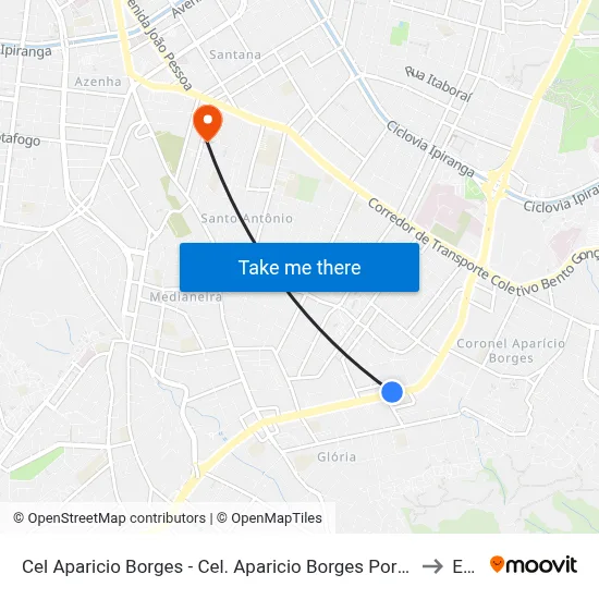 Cel Aparicio Borges - Cel. Aparicio Borges Porto Alegre - Rs 90680-570 Brasil to Espm map