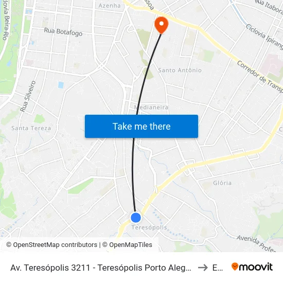 Av. Teresópolis 3211 - Teresópolis Porto Alegre - Rs 90870-001 Brasil to Espm map
