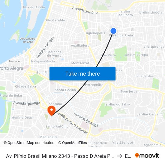 Av. Plínio Brasil Milano 2343 - Passo D Areia Porto Alegre - Rs 90520-003 Brasil to Espm map