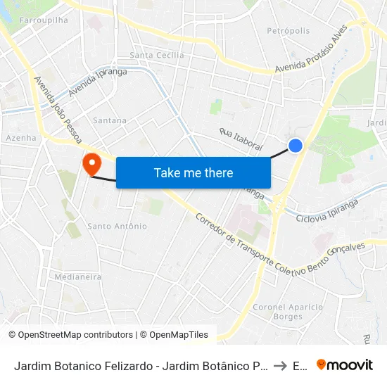 Jardim Botanico Felizardo - Jardim Botânico Porto Alegre - Rs 90450-190 Brasil to Espm map