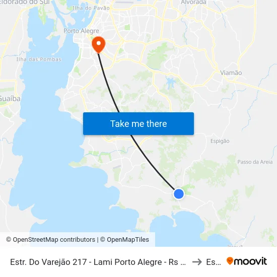 Estr. Do Varejão 217 - Lami Porto Alegre - Rs 91787-170 Brasil to Espm map