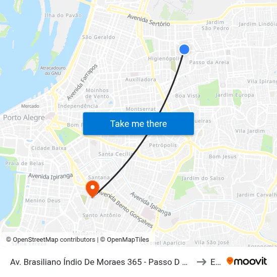 Av. Brasiliano Índio De Moraes 365 - Passo D Areia Porto Alegre - Rs 91030-001 Brasil to Espm map