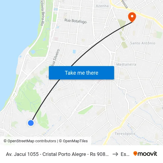 Av. Jacuí 1055 - Cristal Porto Alegre - Rs 90810-150 Brasil to Espm map