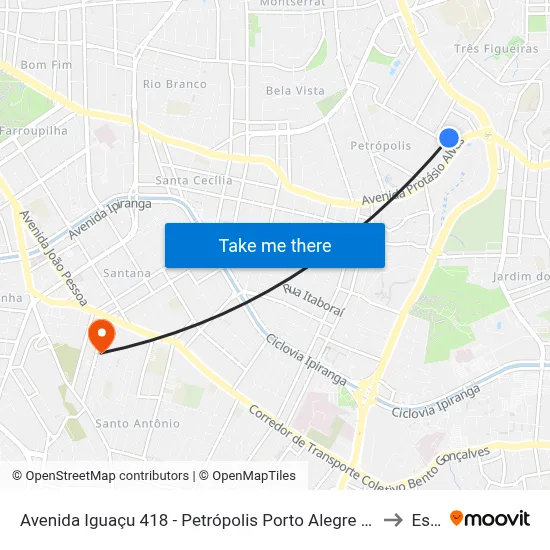 Avenida Iguaçu 418 - Petrópolis Porto Alegre - Rs 90470-230 Brasil to Espm map