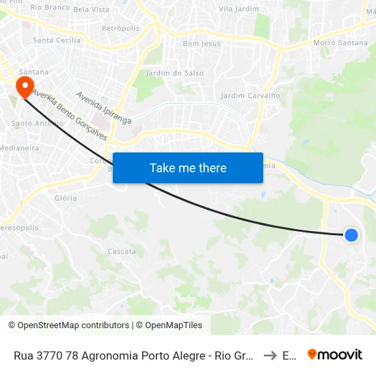 Rua 3770 78 Agronomia Porto Alegre - Rio Grande Do Sul 91540 Brasil to Espm map