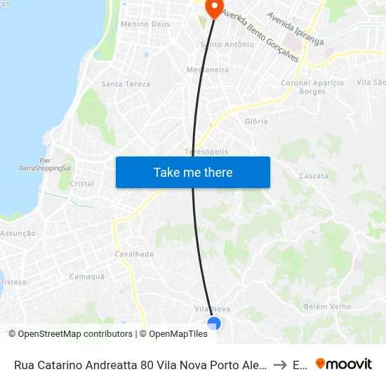 Rua Catarino Andreatta 80 Vila Nova Porto Alegre - Rio Grande Do Sul 91750 Brasil to Espm map