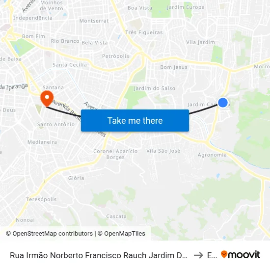 Rua Irmão Norberto Francisco Rauch Jardim Do Carvalho Porto Alegre - Rio Grande Do Sul 91430 Brasil to Espm map