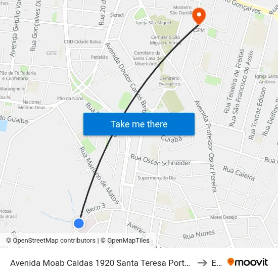 Avenida Moab Caldas 1920 Santa Teresa Porto Alegre - Rio Grande Do Sul 90880 Brasil to Espm map