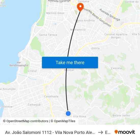 Av. João Salomoni 1112 - Vila Nova Porto Alegre - Rs 91740-830 Brasil to Espm map