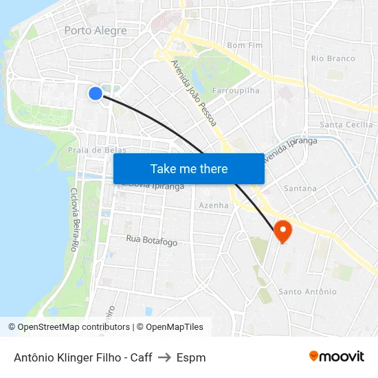 Antônio Klinger Filho - Caff to Espm map