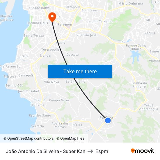 João Antônio Da Silveira - Super Kan to Espm map