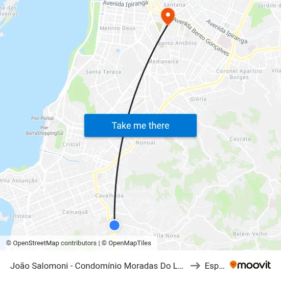 João Salomoni - Condomínio Moradas Do Lago to Espm map