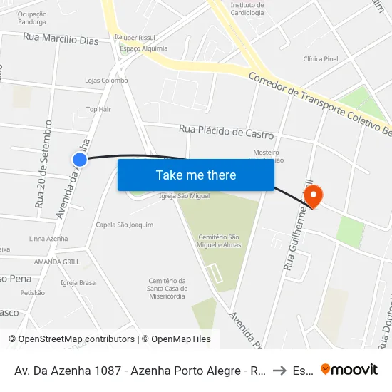 Av. Da Azenha 1087 - Azenha Porto Alegre - Rs 90160-006 Brasil to Espm map