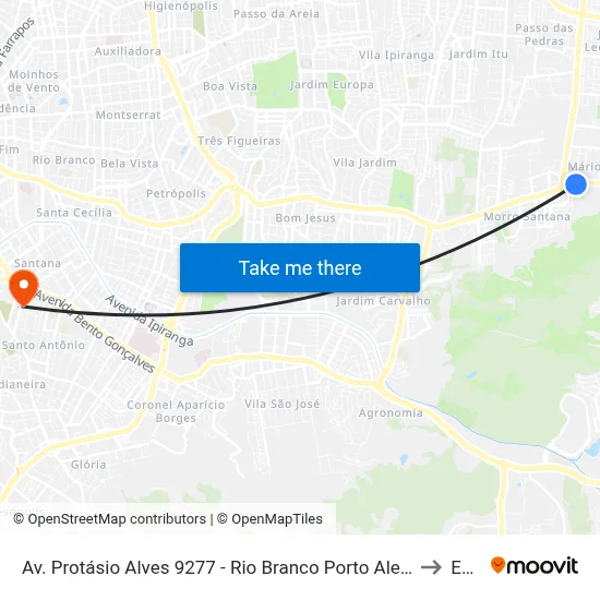 Av. Protásio Alves 9277 - Rio Branco Porto Alegre - Rs 91260-000 Brasil to Espm map
