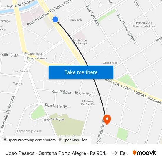 Joao Pessoa - Santana Porto Alegre - Rs 90450-190 Brasil to Espm map