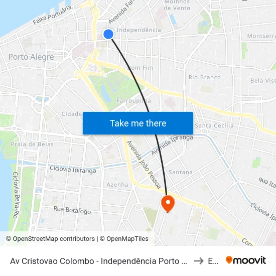 Av Cristovao Colombo - Independência Porto Alegre - Rs 90030-142 Brasil to Espm map