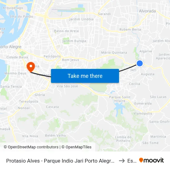 Protasio Alves - Parque Indio Jari Porto Alegre - Rs 94495-000 Brasil to Espm map