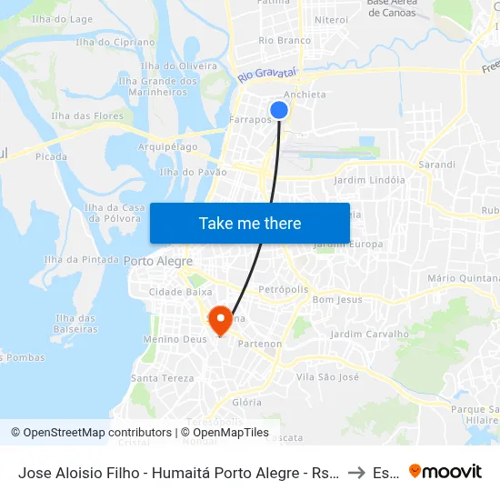 Jose Aloisio Filho - Humaitá Porto Alegre - Rs 90250-030 Brasil to Espm map