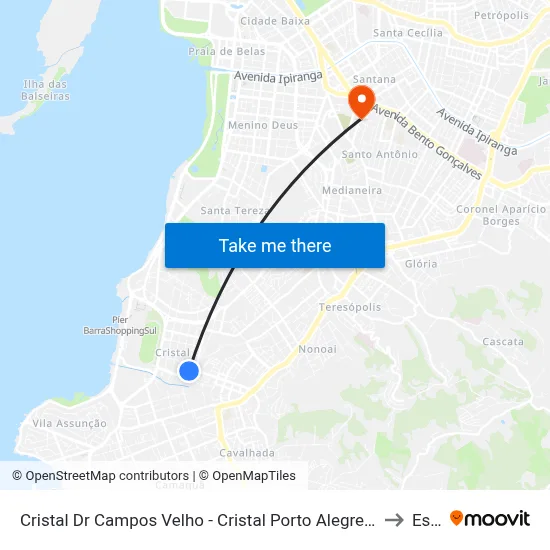 Cristal Dr Campos Velho - Cristal Porto Alegre - Rs 90820-030 Brasil to Espm map